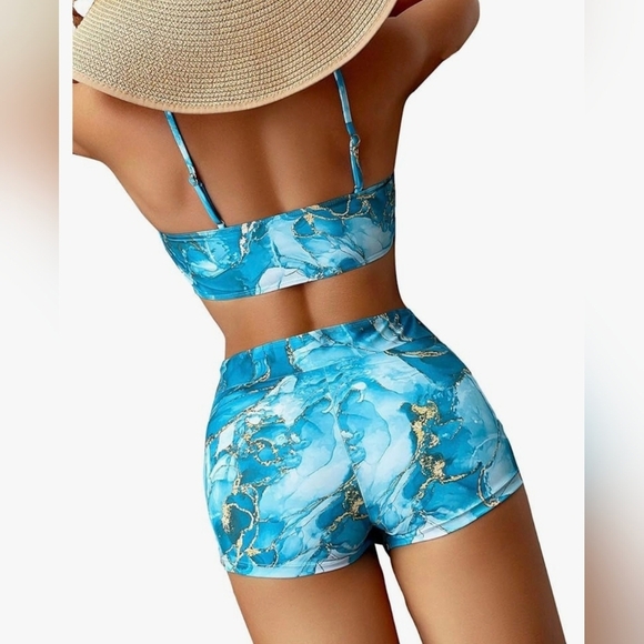 Floerns Women's Tie Dye Ruched Bikini #618 NWOT - Picture 5 of 11